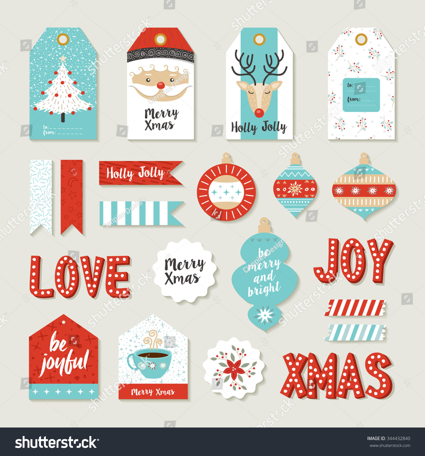 Merry christmas scrapbook set of printable DIY tags signs and banners for holiday gifts or xmas decoration Merry christmas scrapbook set of printable DIY tags signs and banners for holiday gifts or xmas decoration