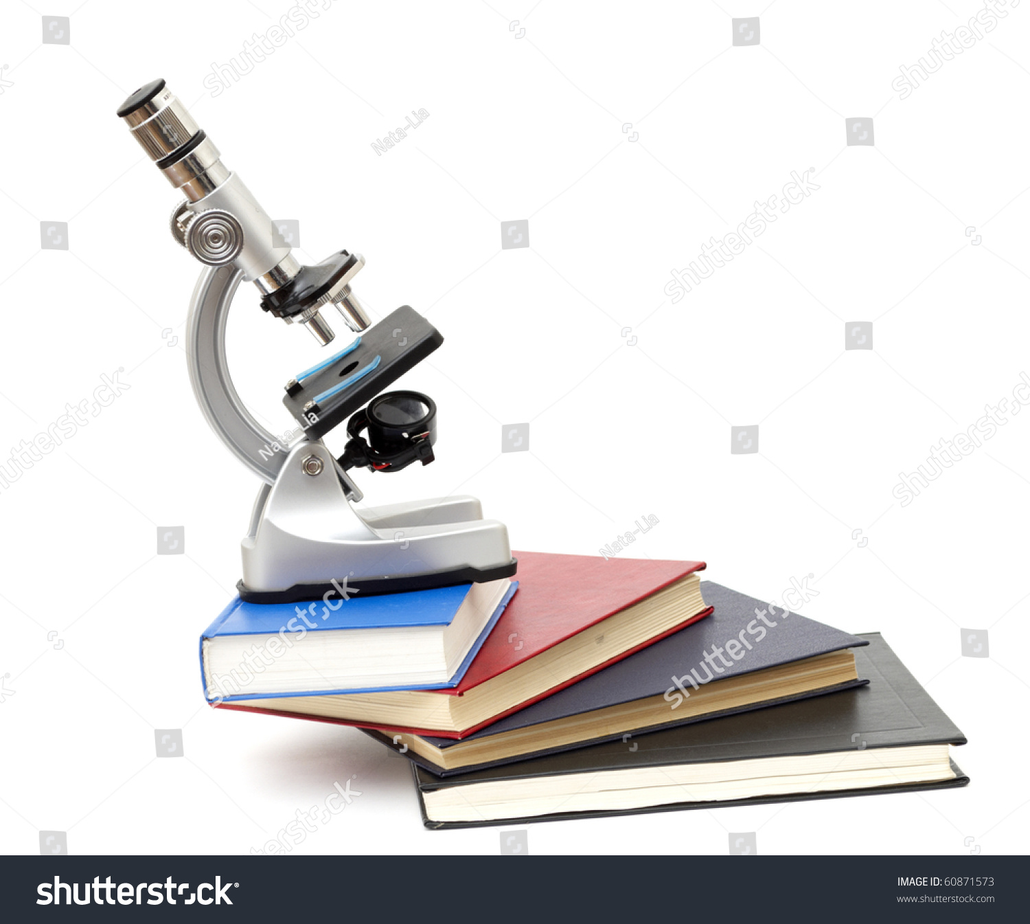 Microscope, Books Isolated On White Stock Photo 60871573 : Shutterstock