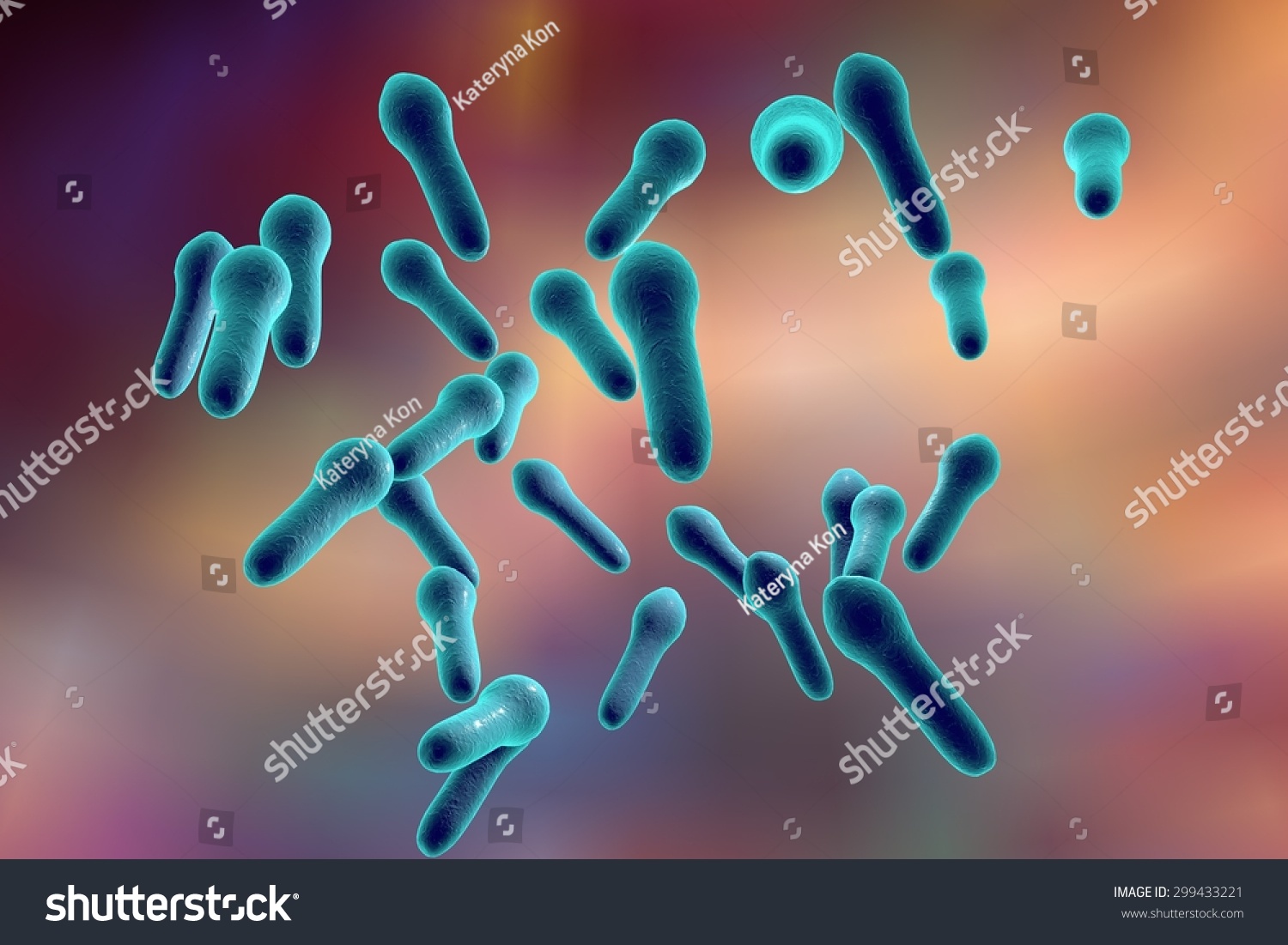 Microscopic Illustration Of Clostridium Tetani, Clostridium Perfringes ...