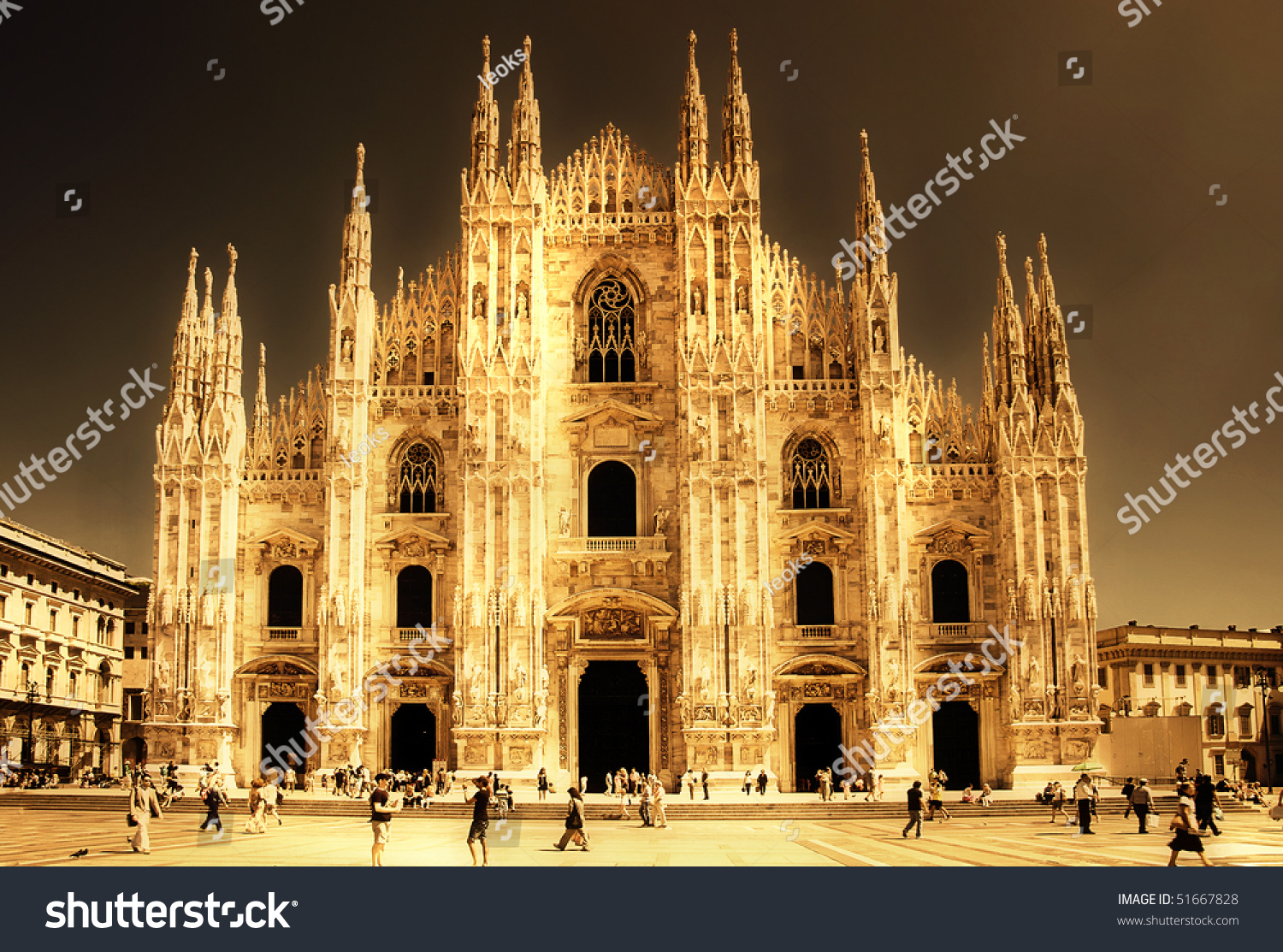 Milan Cathedral - Italian Landmarks Series-Artistic Toned Picture Stock ...