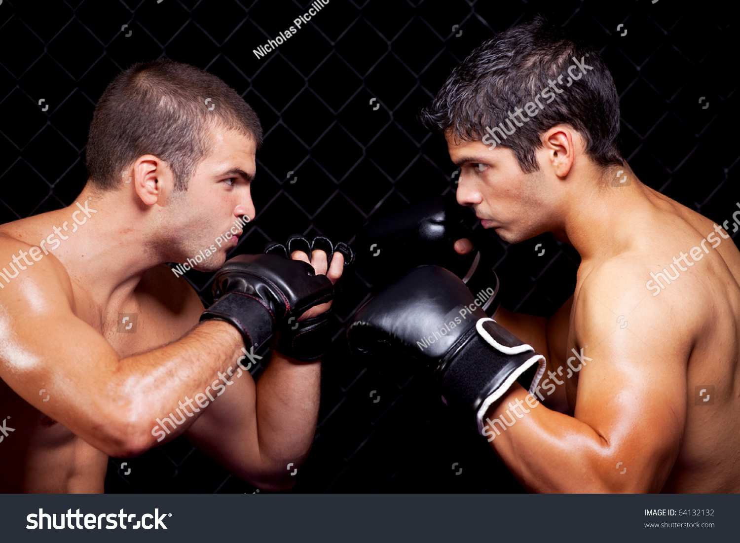 Stock Photo Mixed Martial Artists Before A Fight 64132132 