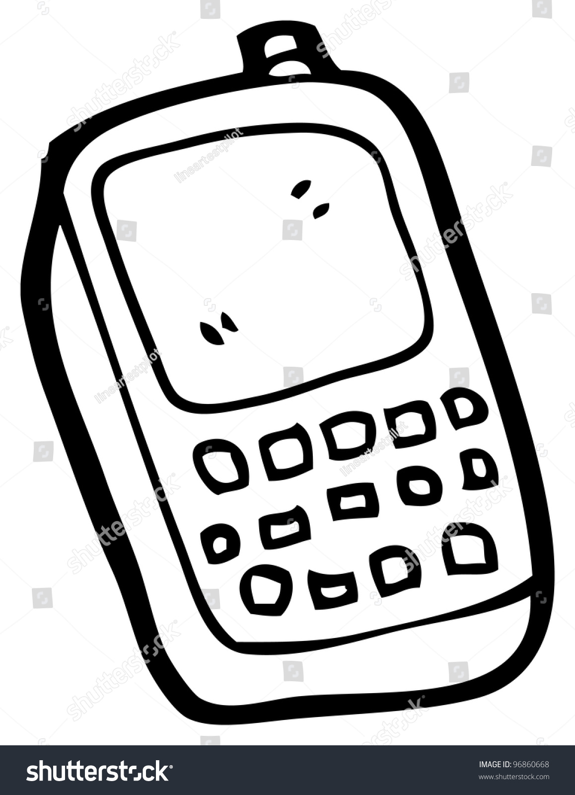 Mobile Phone Cartoon Stock Photo 96860668 : Shutterstock