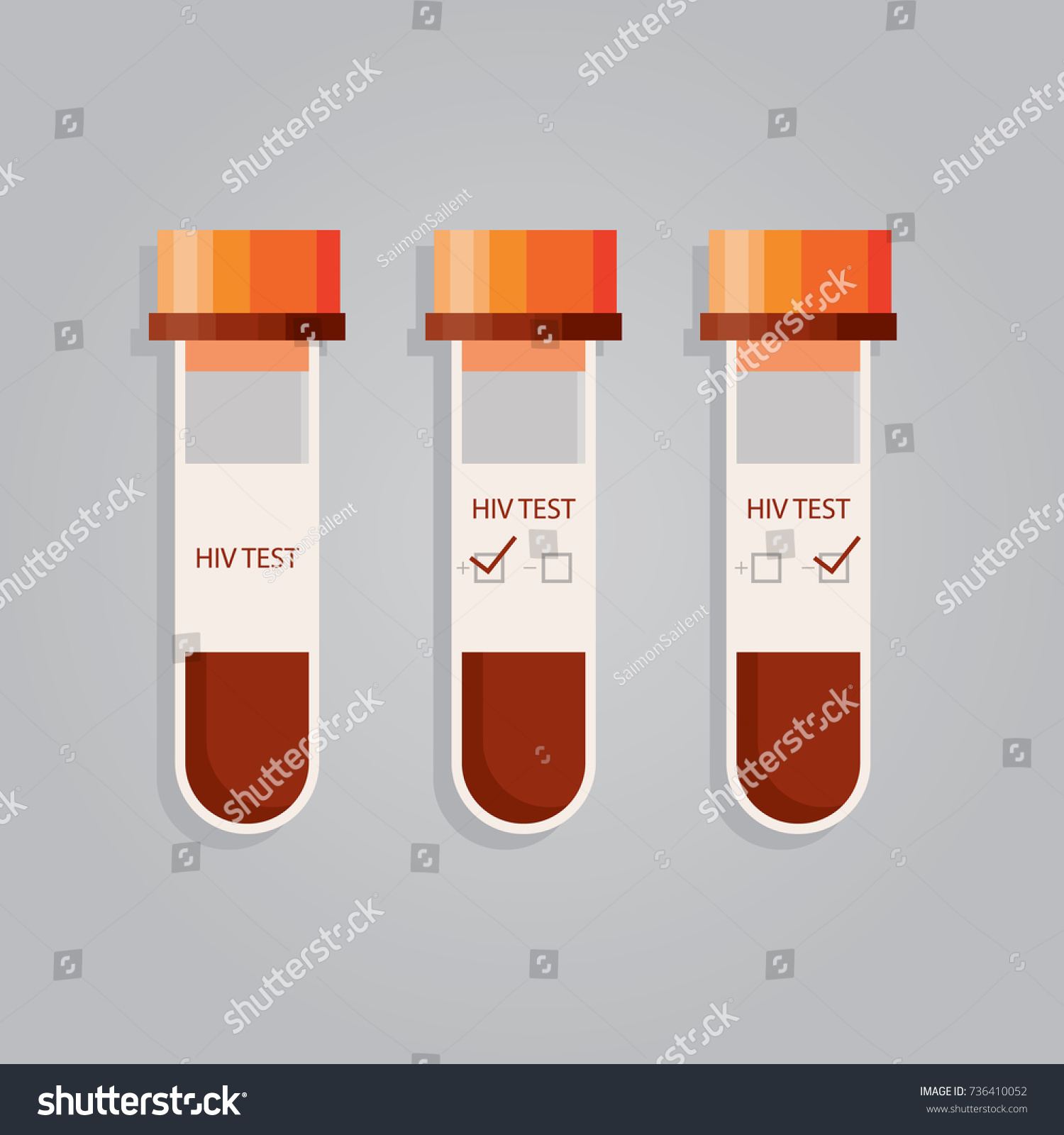 Modern Illustration Sample Blood Collection Tube