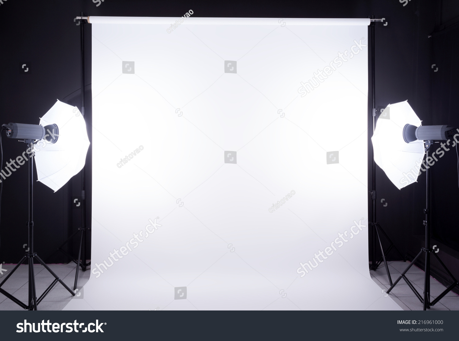 Modern photo studio with lighting equipment Modern photo studio with lighting equipment
