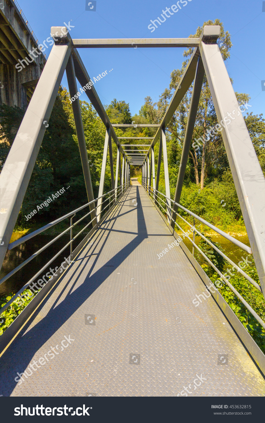 Modern Small Footbridge Iron Stock Photo 453632815 : Shutterstock