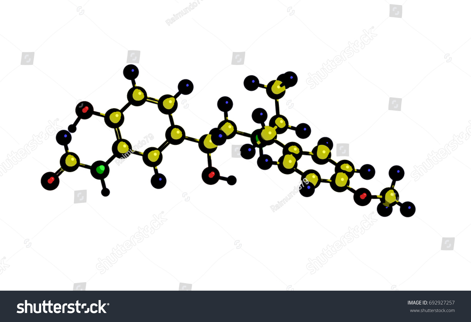 Molecular Structure Formoterol Eformoterol Foradil Asthma Stock