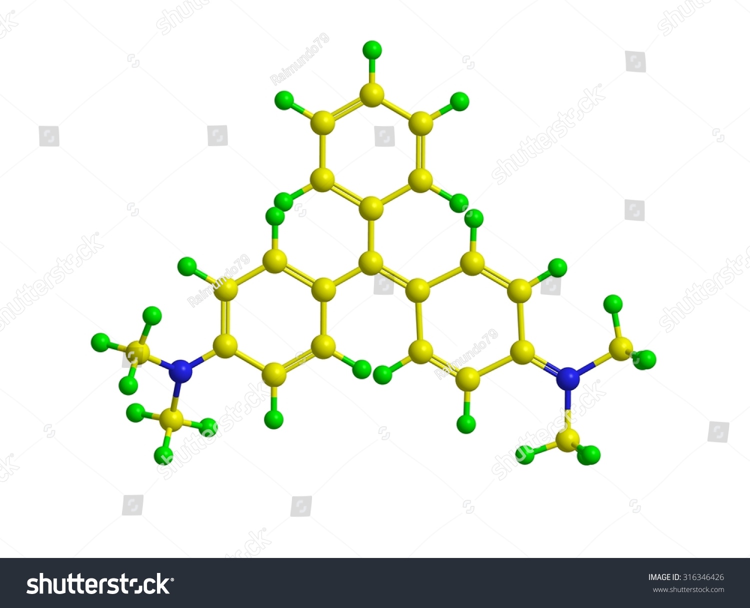 Molecular Structure Malachite Green Stock Illustration