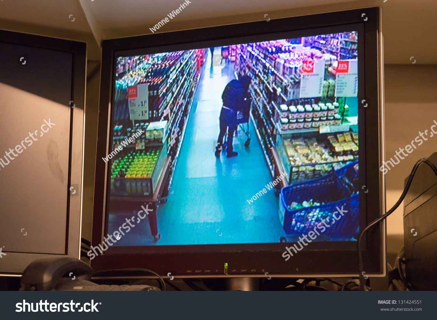 Monitor With Shopping Person In Supermarket Stock Photo 131424551 : Shutterstock