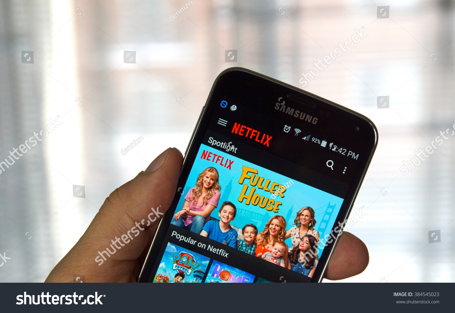 , CANADA - MARCH, 2016 - Netflix application running on android ... , CANADA - MARCH, 2016 - Netflix application running on android ...