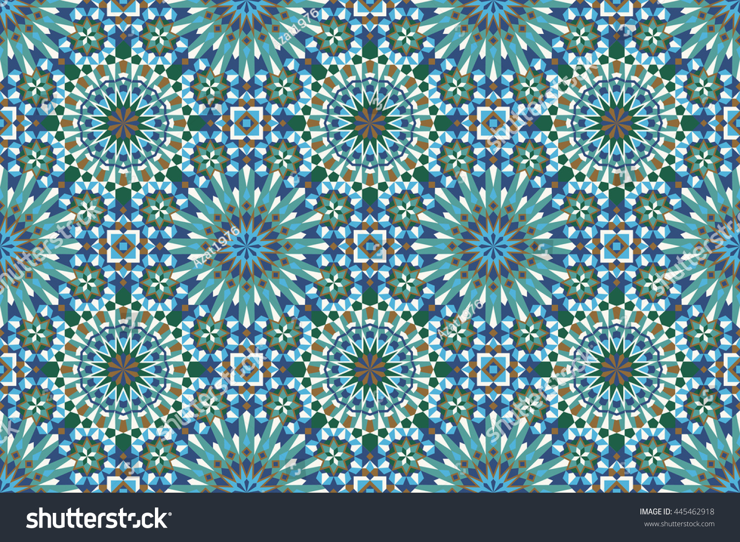 Morocco Seamless Pattern Traditional Arabic Islamic Stock Illustration