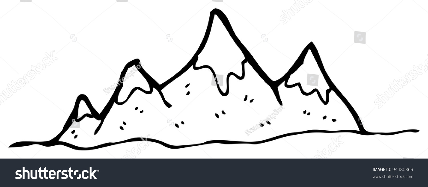 Mountain Range Cartoon Stock Photo 94480369 : Shutterstock