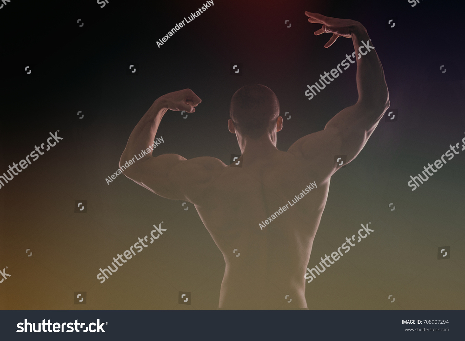 Muscular Man Bodybuilder Training Gym Posing Stock Photo Shutterstock