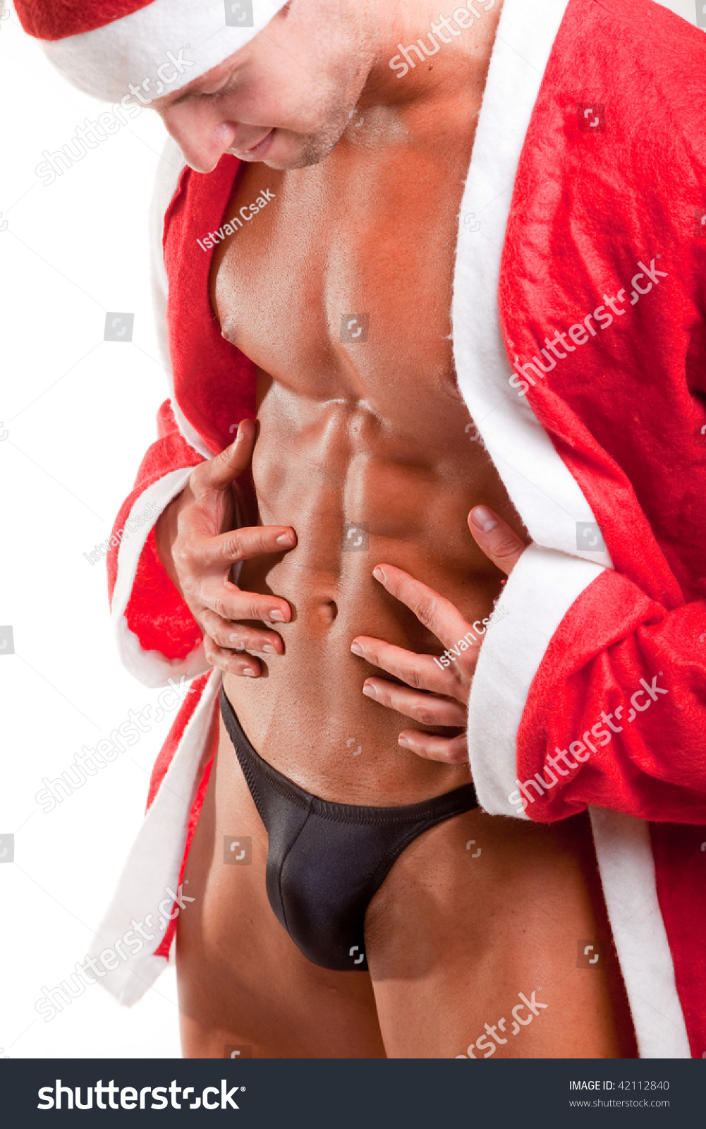 Muscular Santa Claus Stock Photo Shutterstock