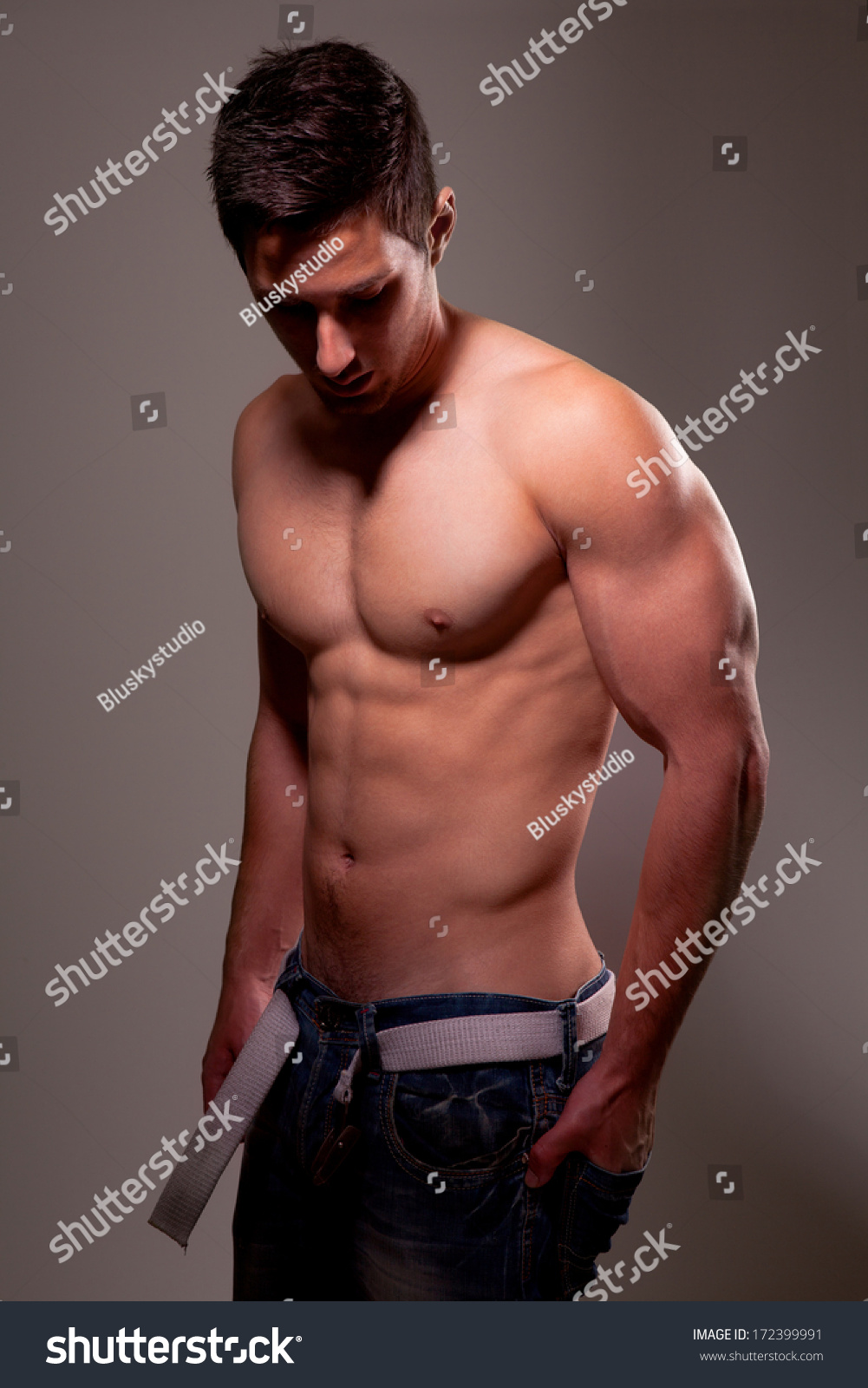 Muscular Sexy Macho Man Stock Photo Shutterstock