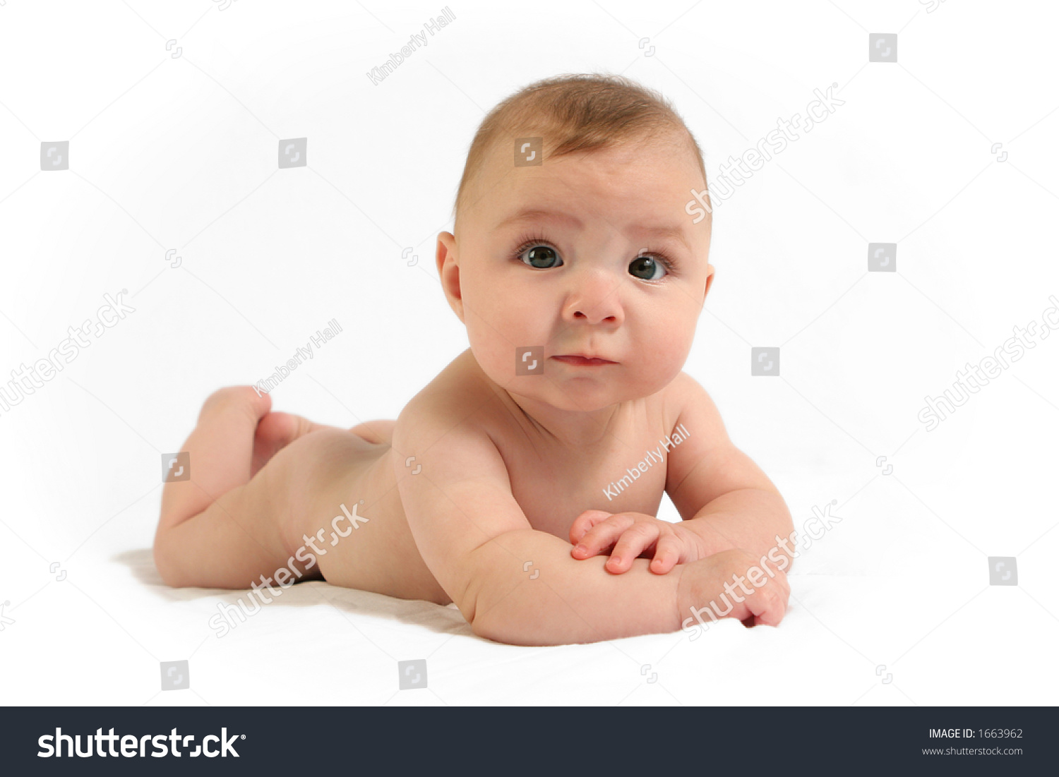 Naked Baby On White Backdrop Stock Photo Shutterstock