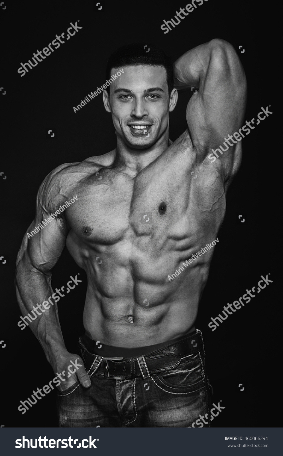 Naked Bodybuilder Topless Studio ภาพสตอก 460066294 Shutterstock