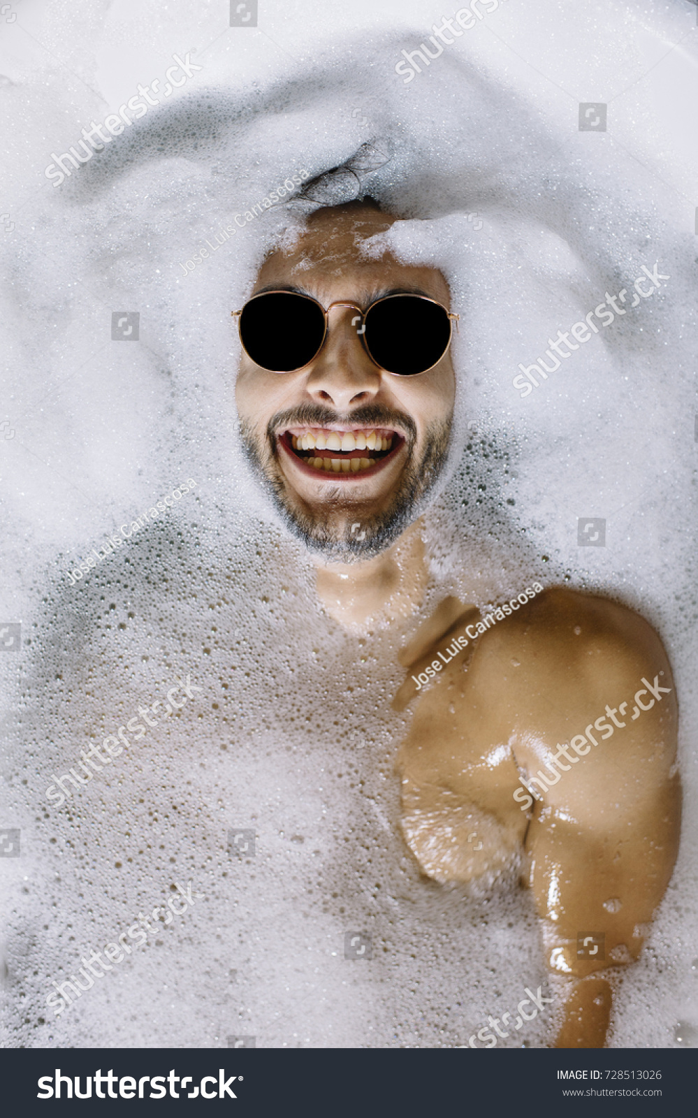 Naked Guy Bathroom Sunglasses Stock Photo Shutterstock