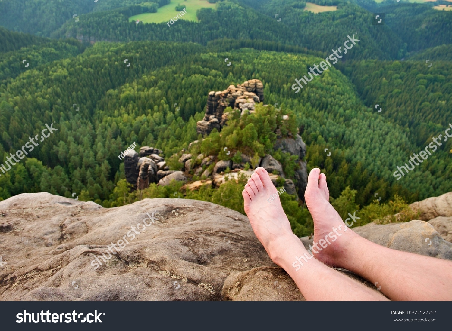 Naked Male Sweaty Legs On Peak Stock Photo 322522757 Shutterstock