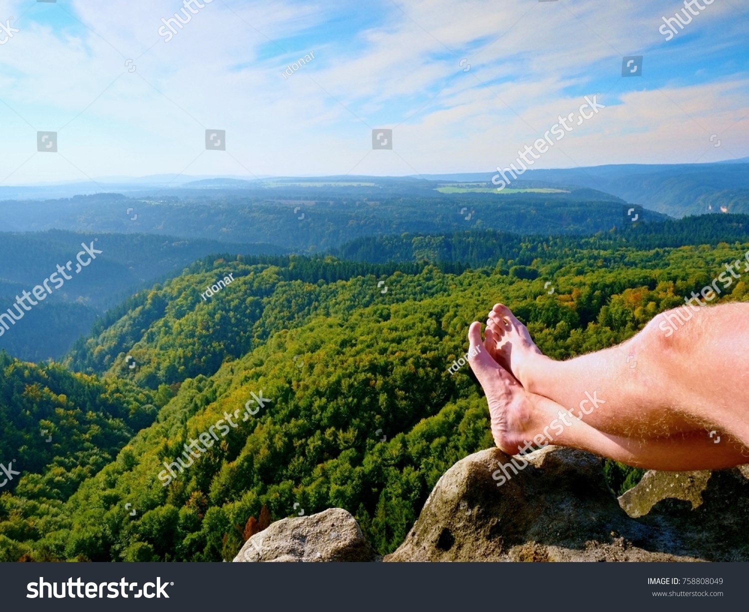 Naked Male Sweaty Legs On Peak Stock Photo 758808049 Shutterstock