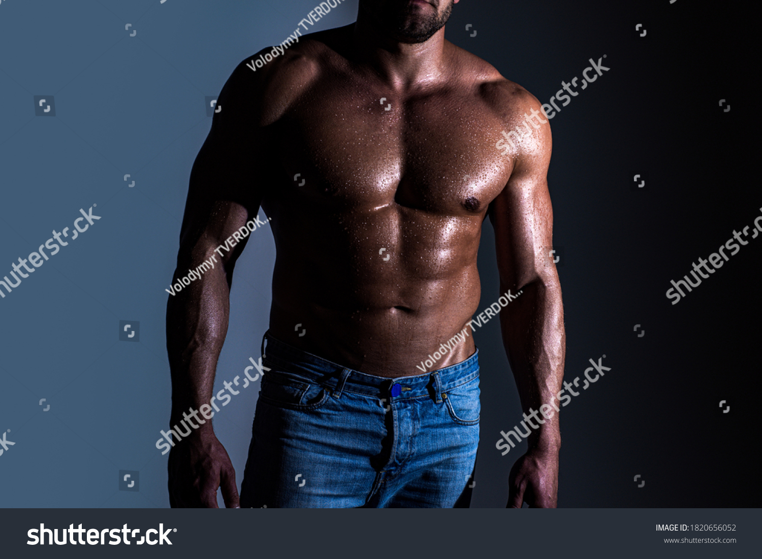 Naked Man Bare Torso Sexy Gay Shutterstock