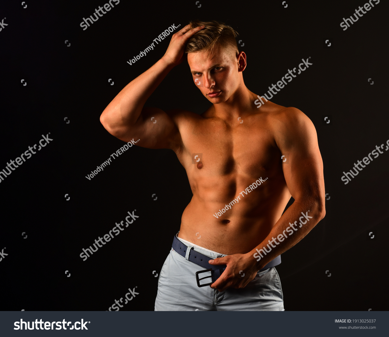 Naked Man Nude Torso Sexy Muscular Stockfoto Shutterstock