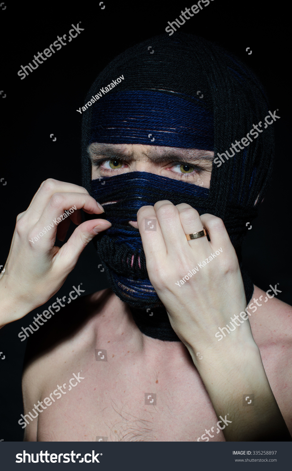 Naked Man Thread Head Stock Photo Shutterstock