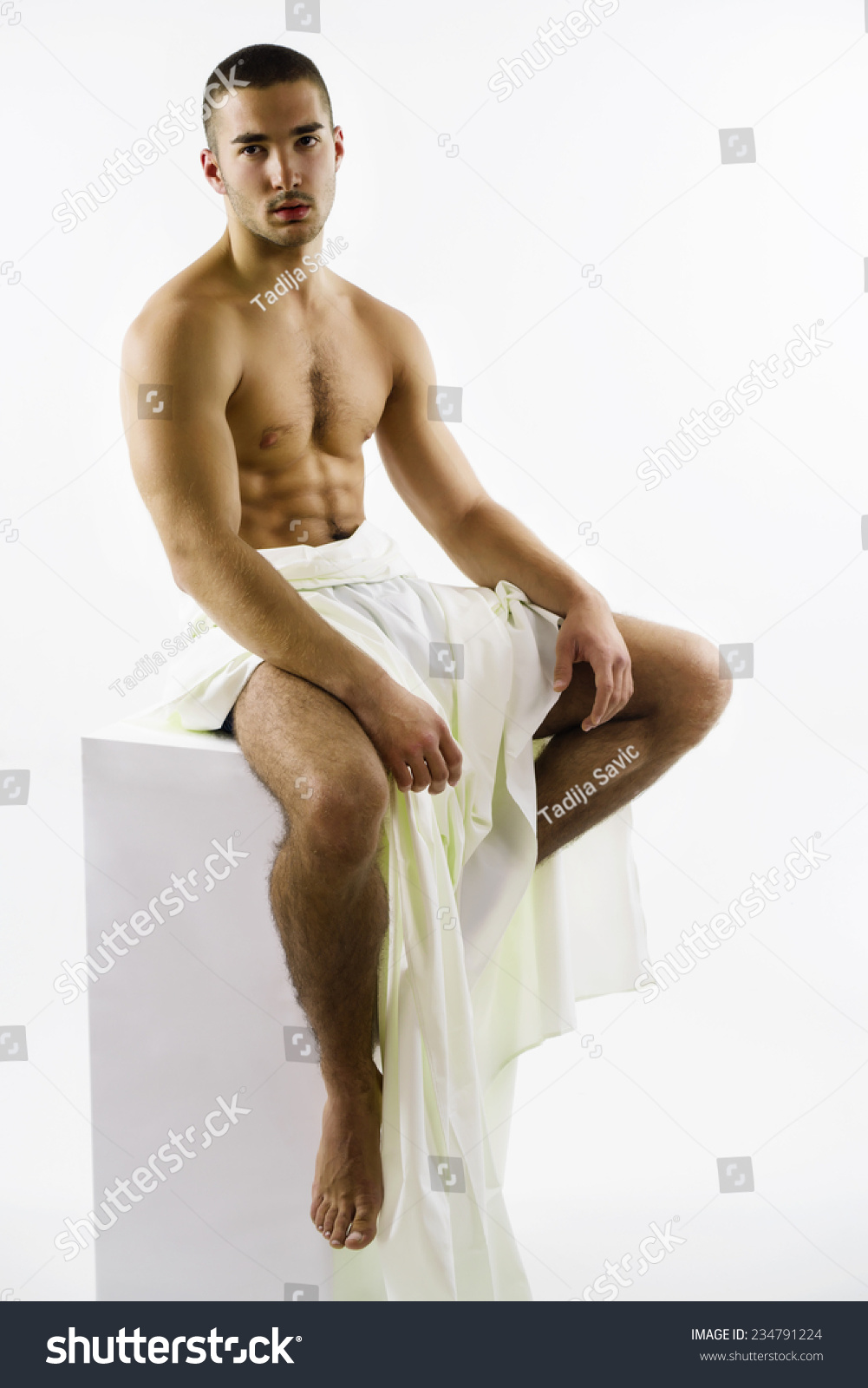 Naked Men Sitting Stockfoto Shutterstock