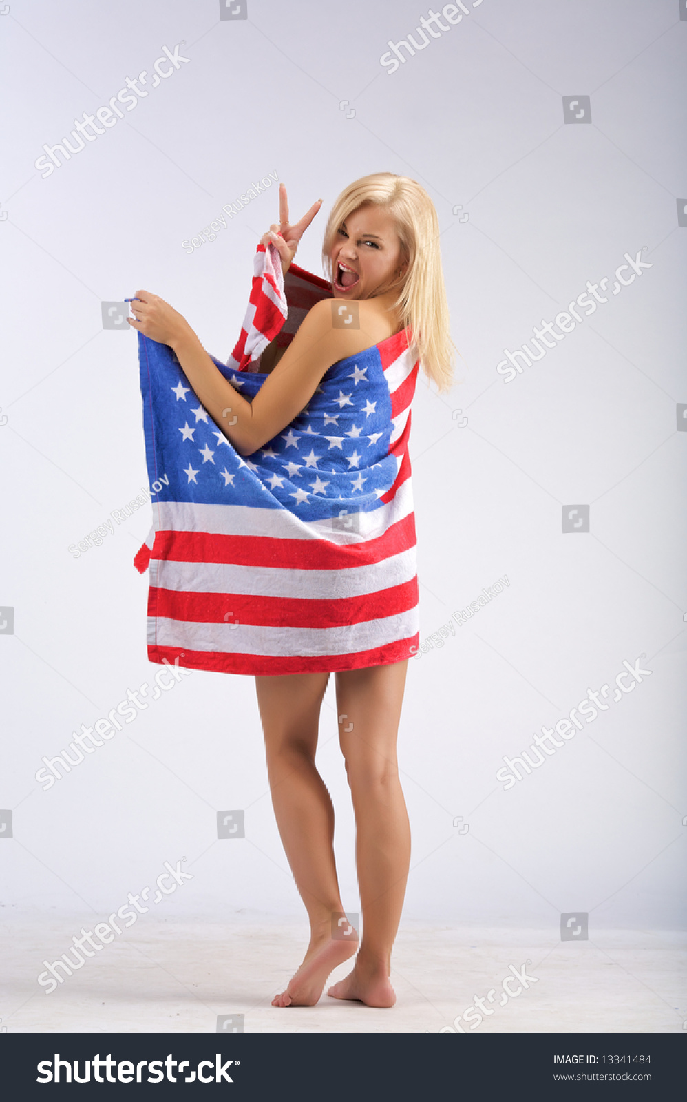 Naked American Flag Spy Cam Porno
