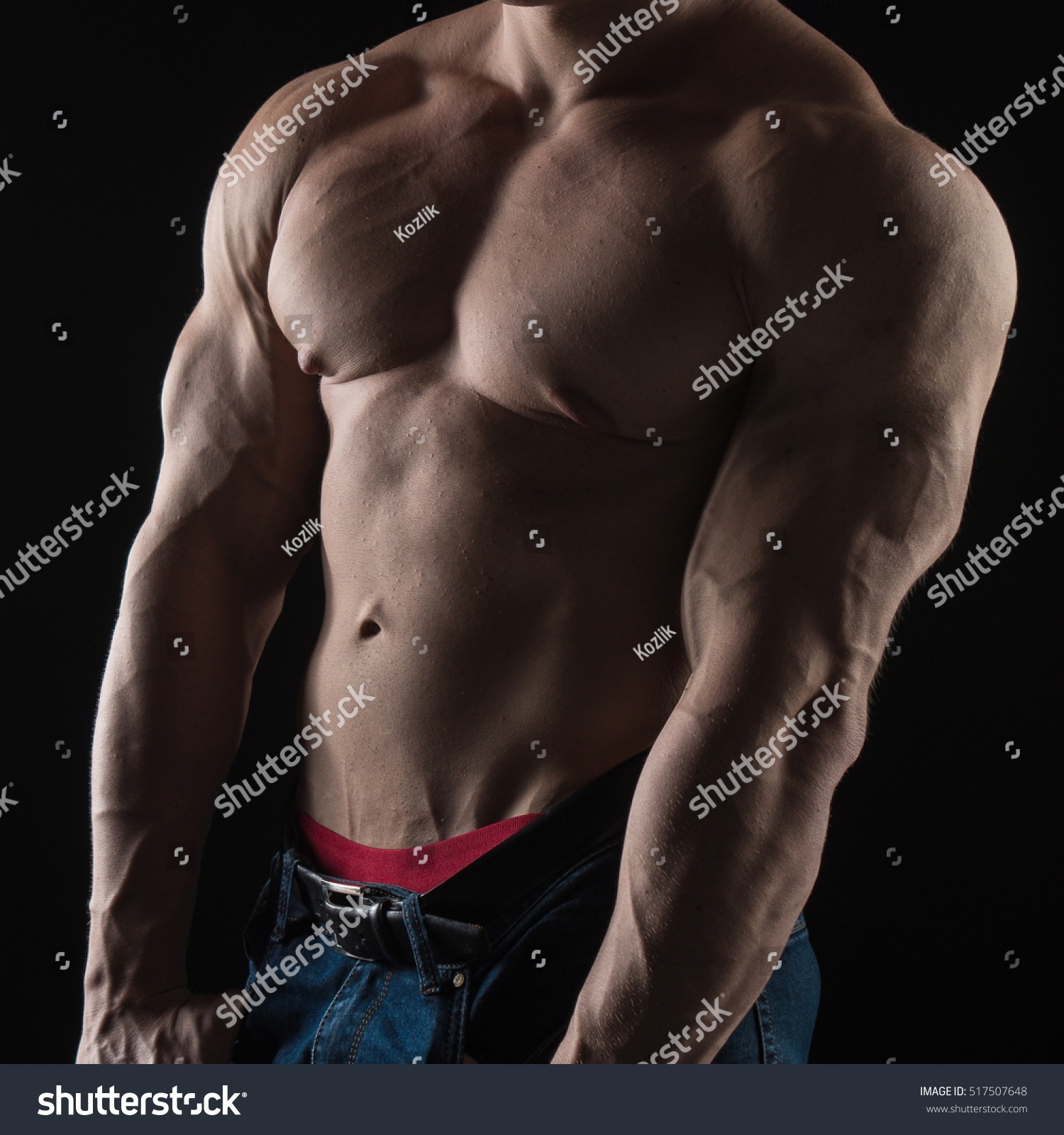 Naked Torso Athlete Bodybuilder Man On Shutterstock