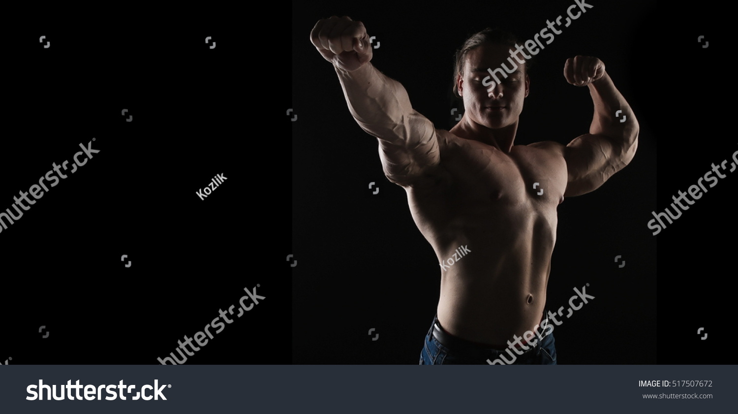 Naked Torso Athlete Bodybuilder Man On Shutterstock