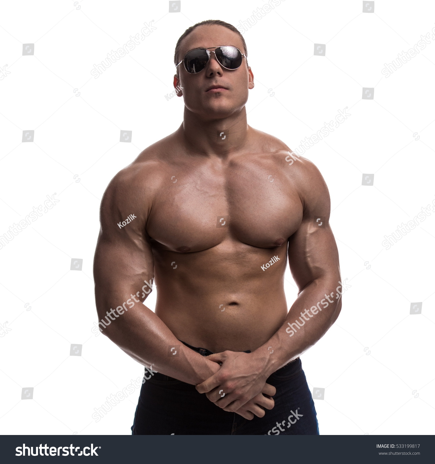 Naked Torso Male Bodybuilder Athlete Studio Stock Photo Edit Now