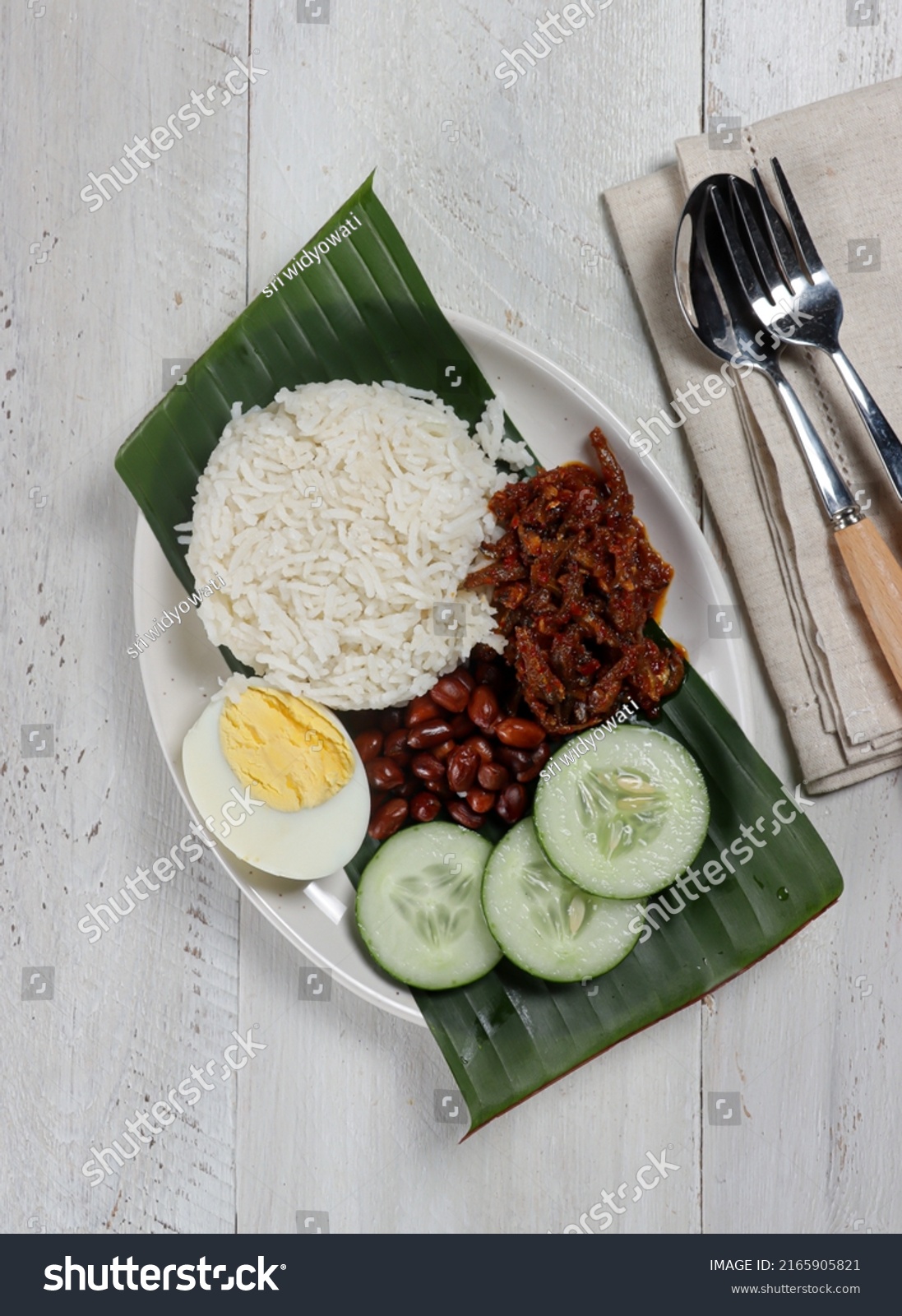 Nasi Lemak Traditional Malay Curry Paste Stock Photo 2165905821