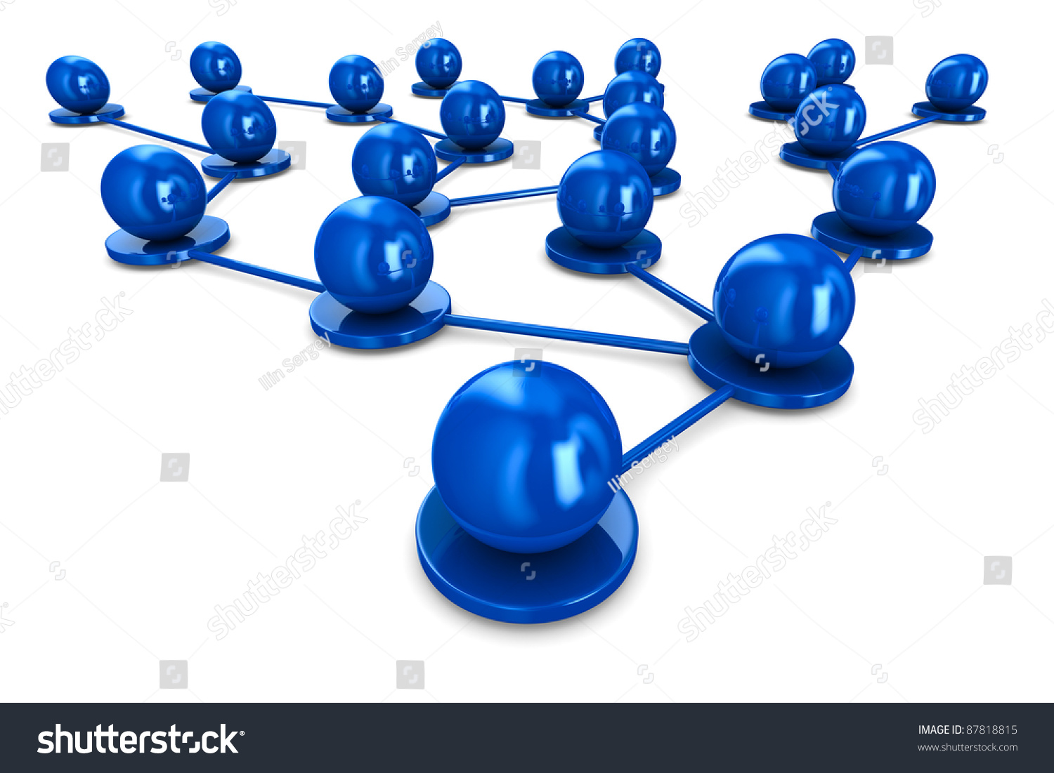 Network On White Background. Isolated 3d Image Stock Photo 87818815