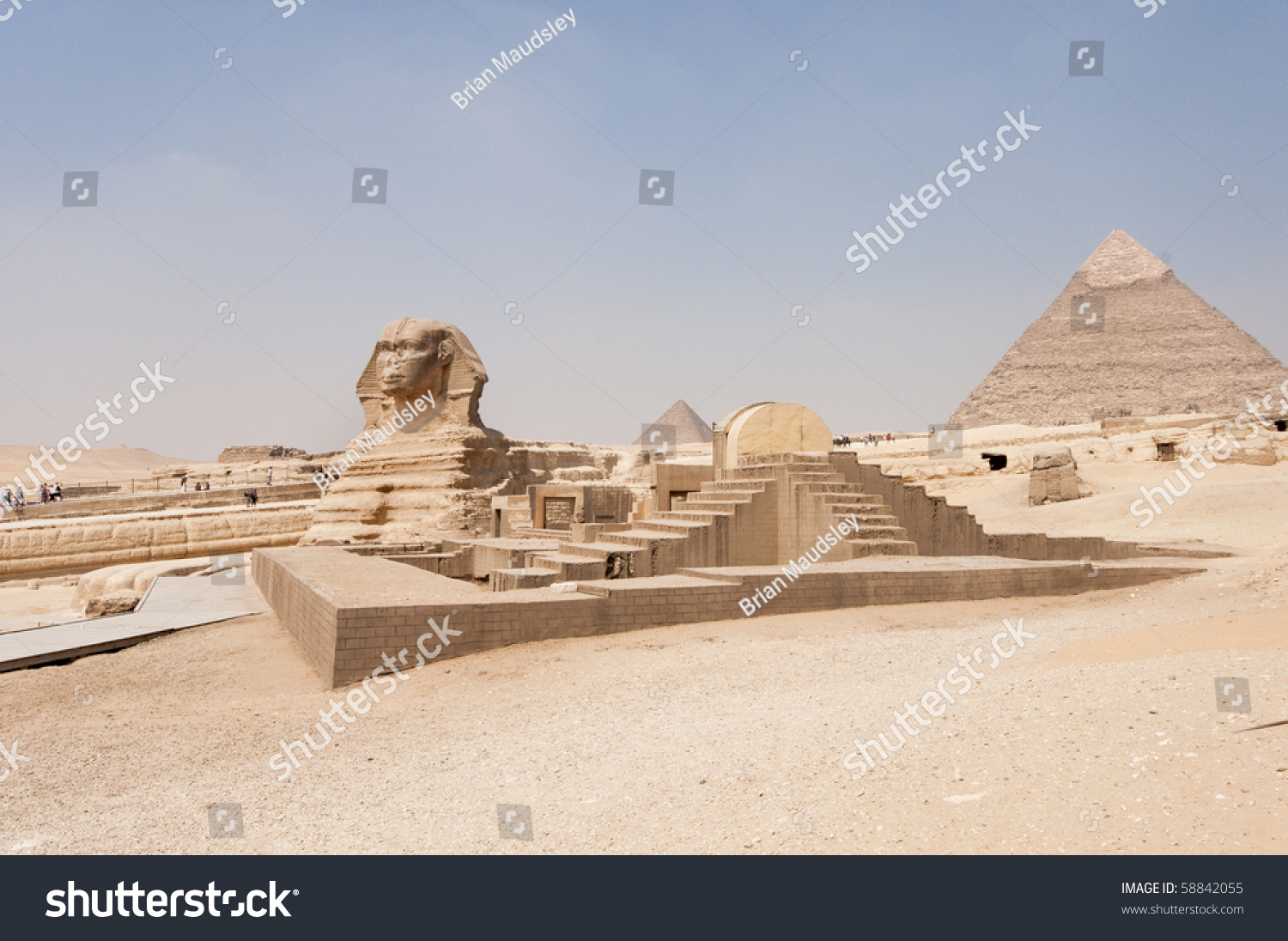 New Kingdom Sphinx Temple, The Sphinx And The Pyramid Of Khafre. Some