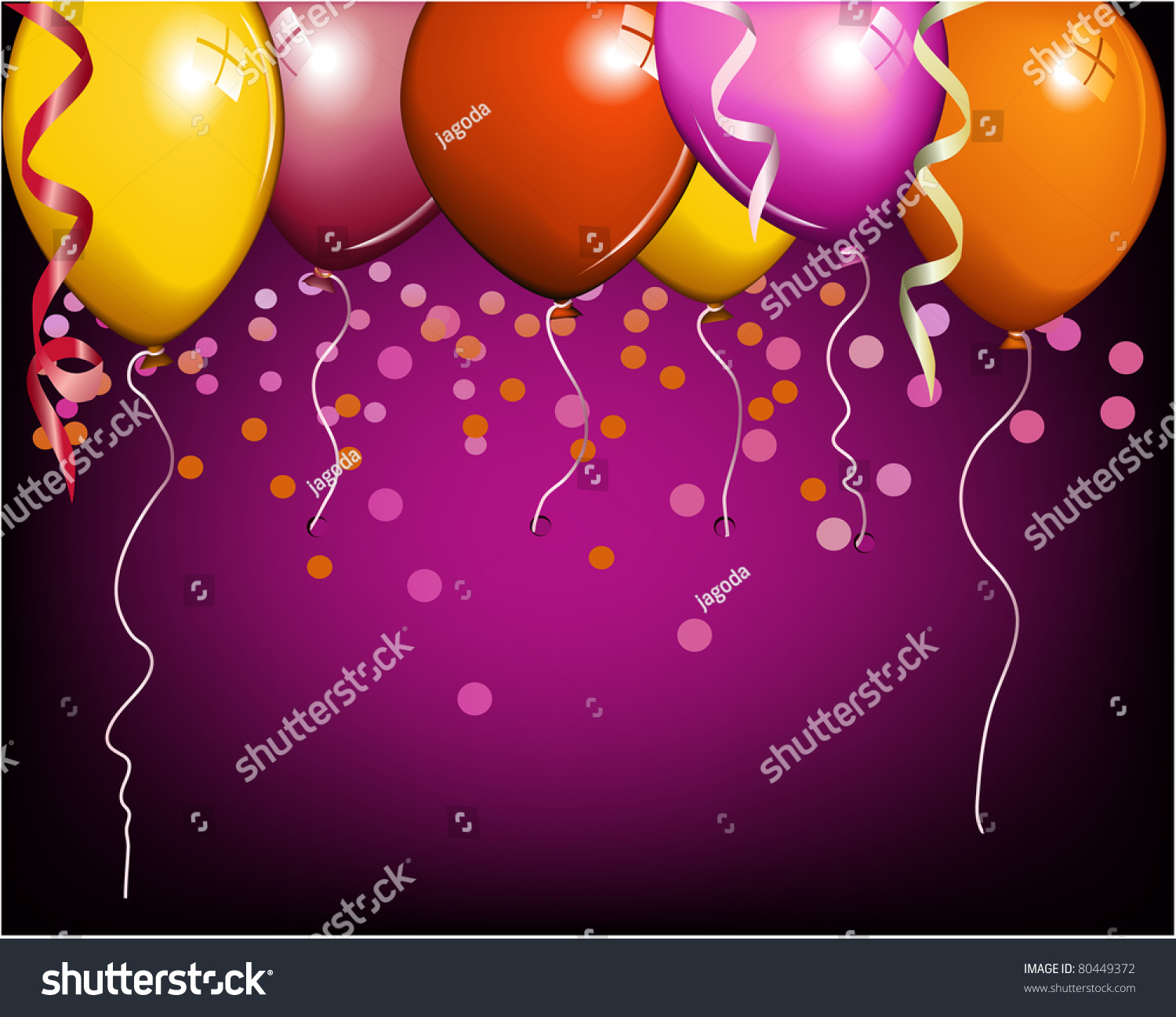 New Year&#039;S Background With Balloons Stock Photo 80449372 : Shutterstock