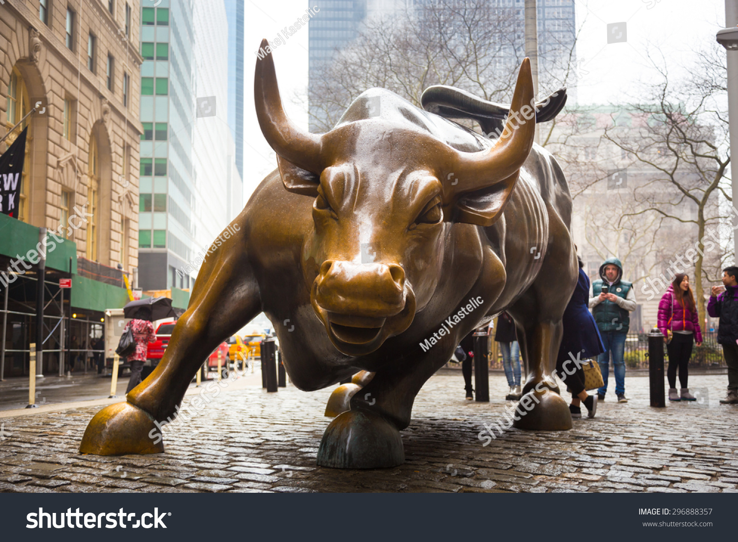 New York City - Mar 26: The Landmark Charging Bull In Lower Manhattan ...