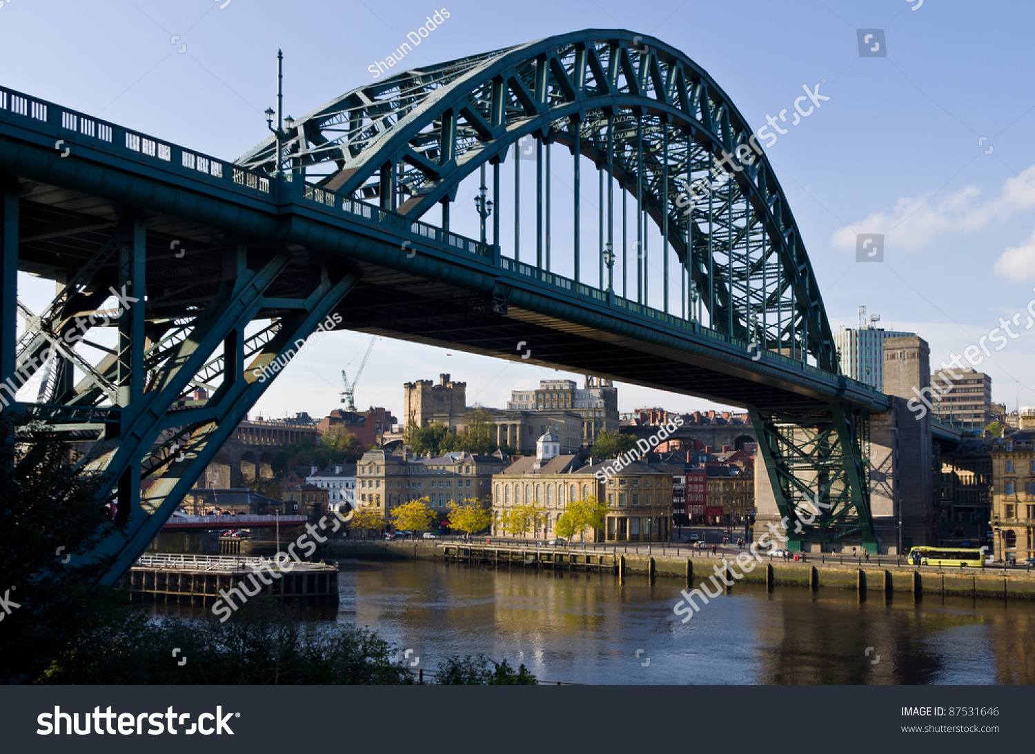 Newcastle And The Famous Iconic Landmark The Tyne Bridge Taken From