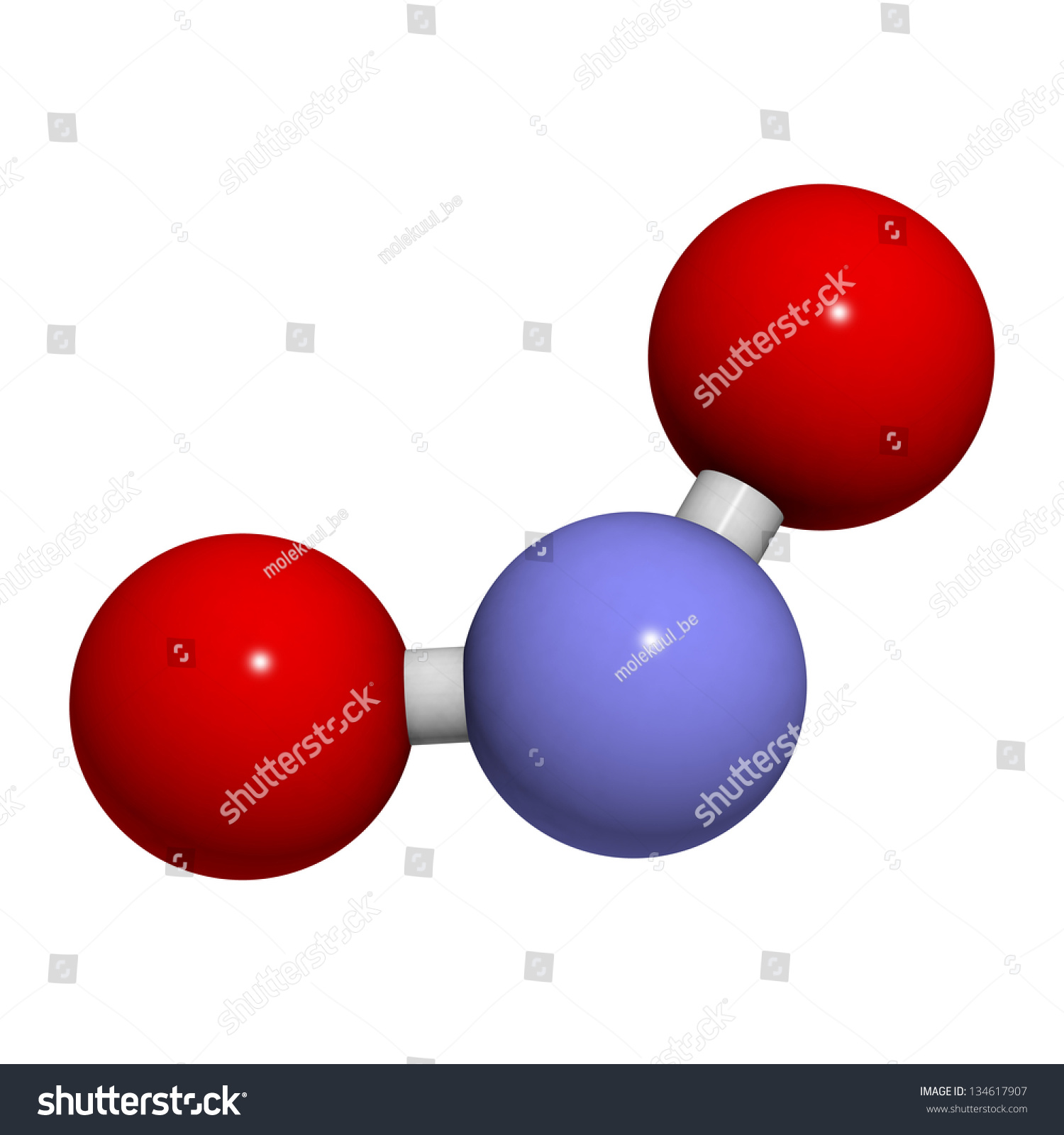 Nitrogen Dioxide No2 Nox Toxic Gas And Air Pollutant Molecular