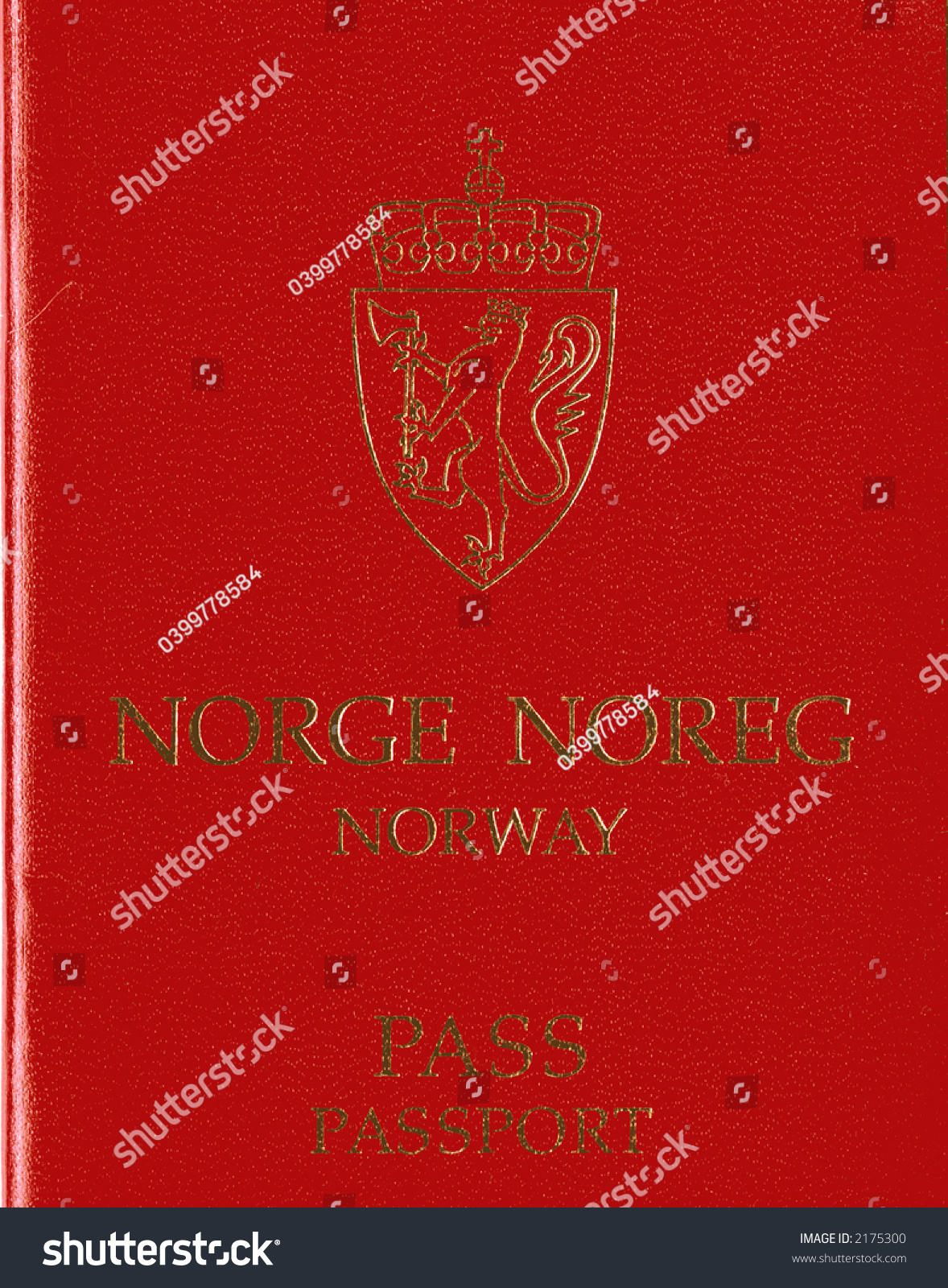 Norwegian Passport Stock Photo 2175300 : Shutterstock