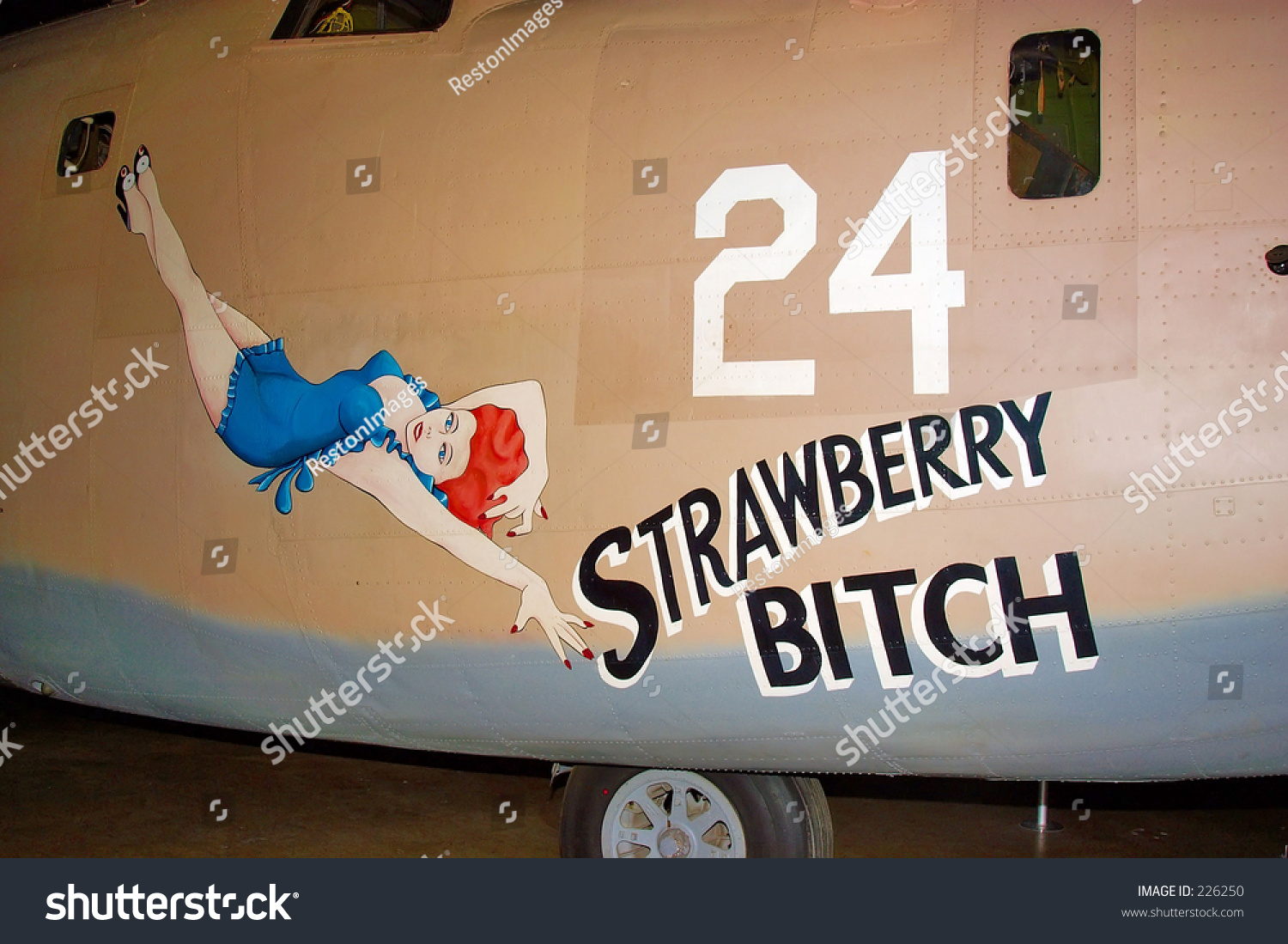 Nose Art Strawberry Bitch B24 Liberator Stock Photo 226250 - Shutterstock