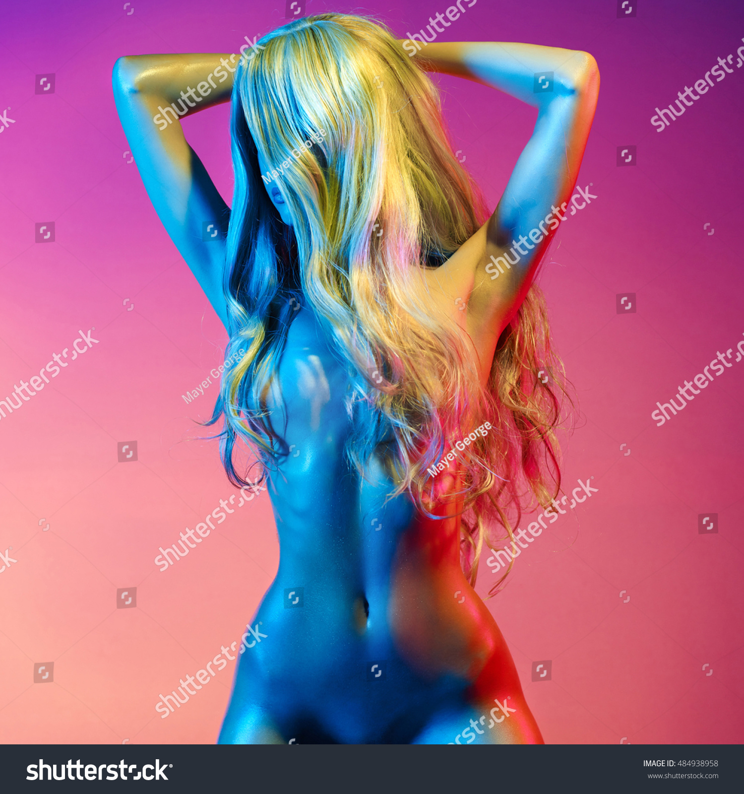 Nude Beautiful Woman Dance Striptease Night Stock Photo Edit Now