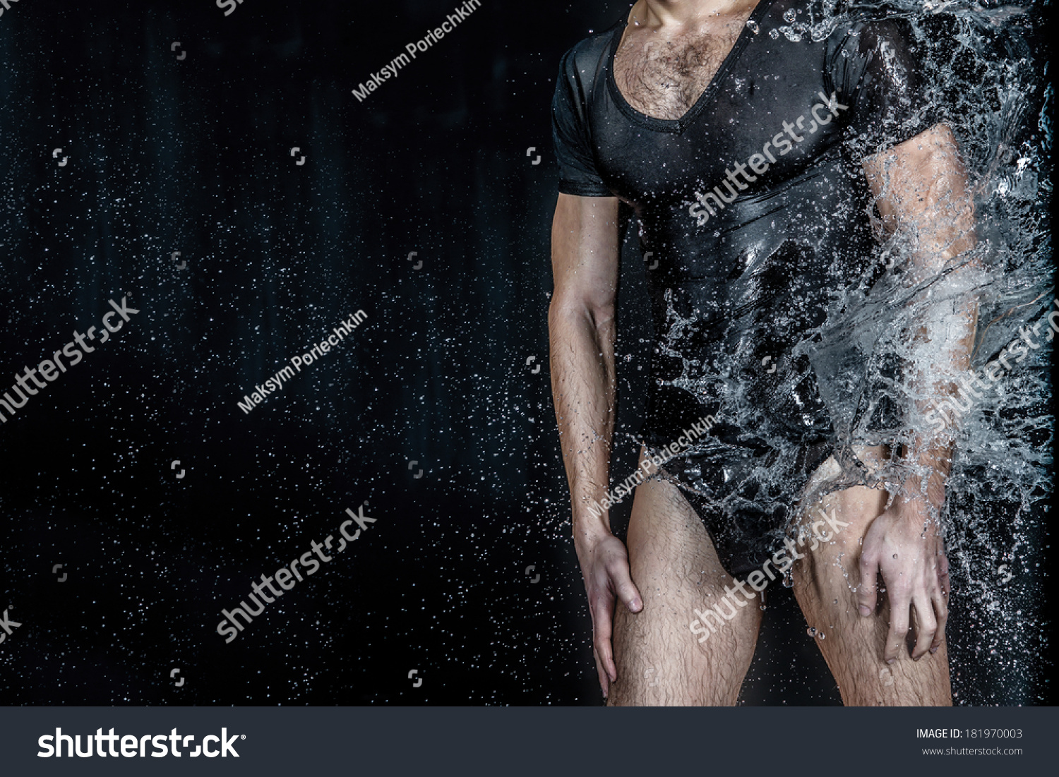 Nude Men Water Splash Liquid Nudearkivfotografi Shutterstock The Best