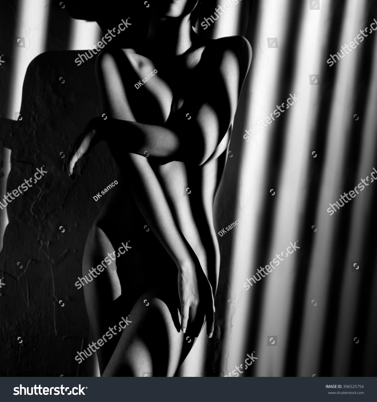 Nude Woman Sexy Artistic Black White Shutterstock