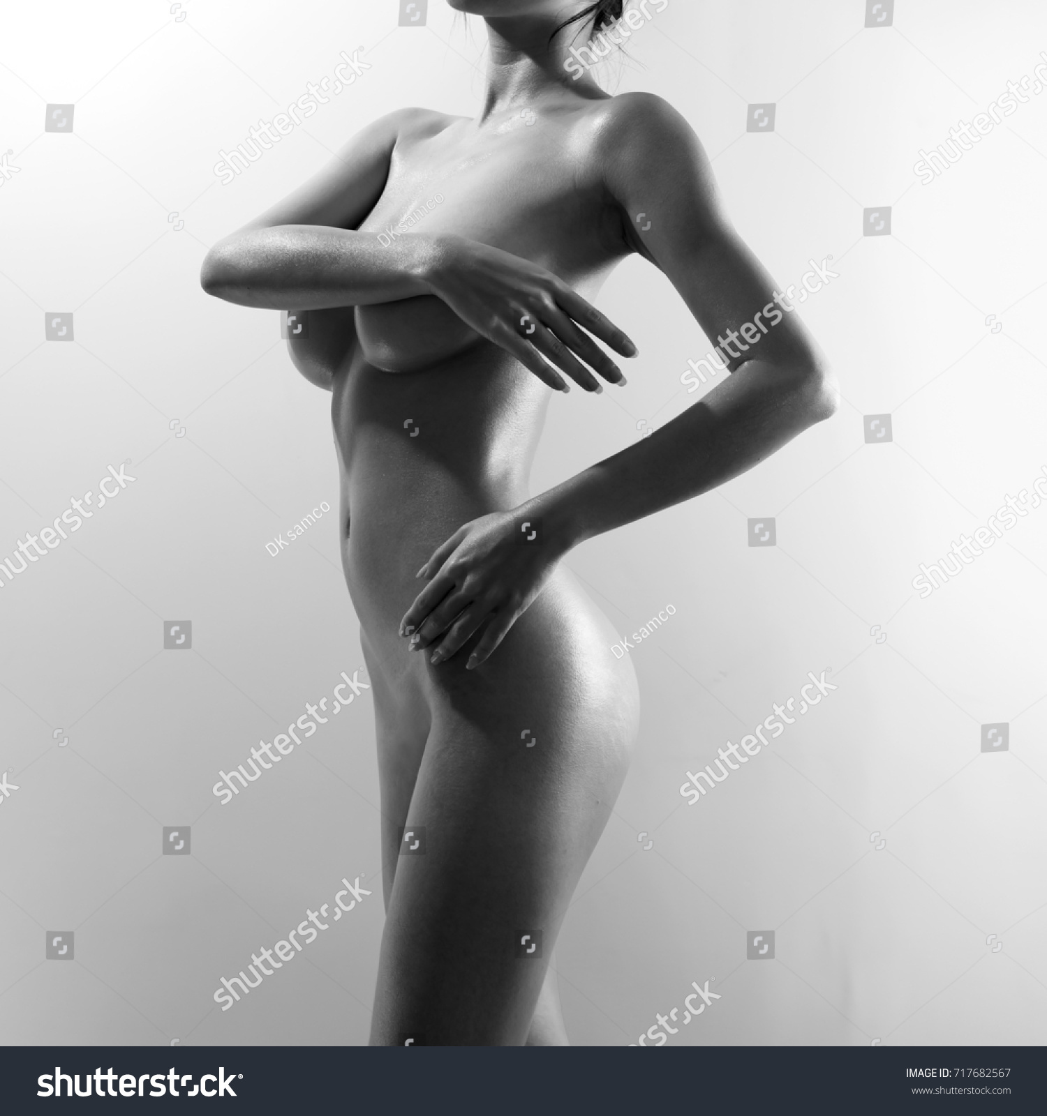 Nude Woman Sexy Artistic Black White Foto Stock 717682567 Shutterstock