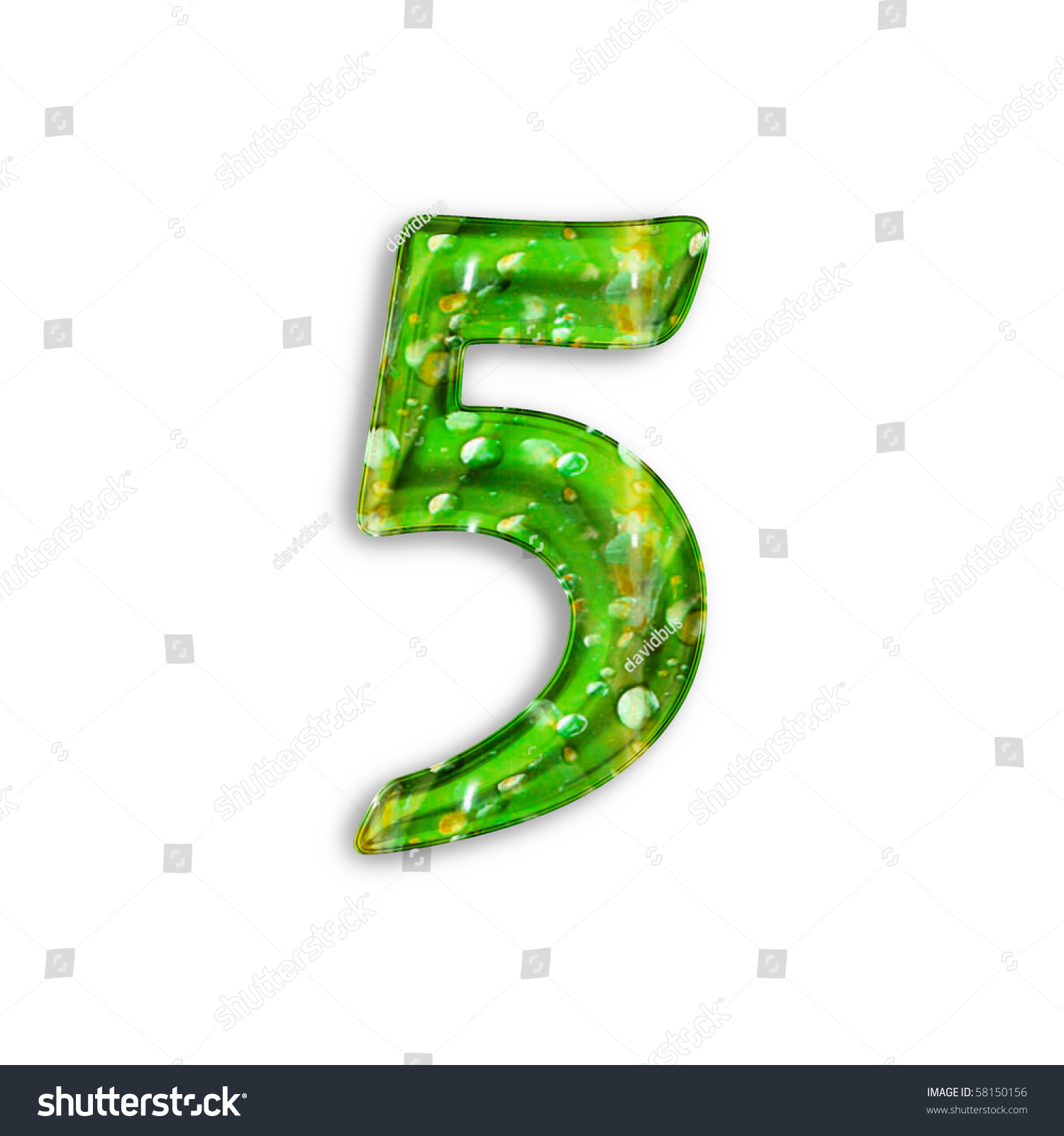 Number 5green Letter Stock Photo 58150156 Shutterstock