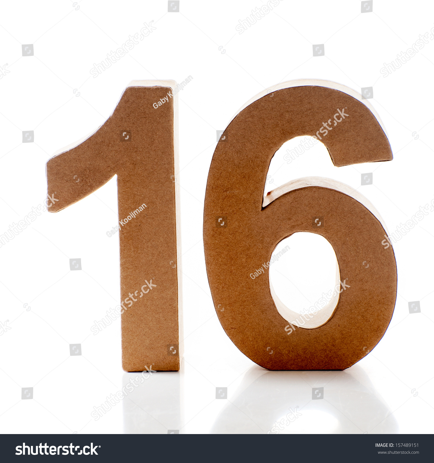 Number Sixteen On A White Background Stock Photo 157489151 : Shutterstock