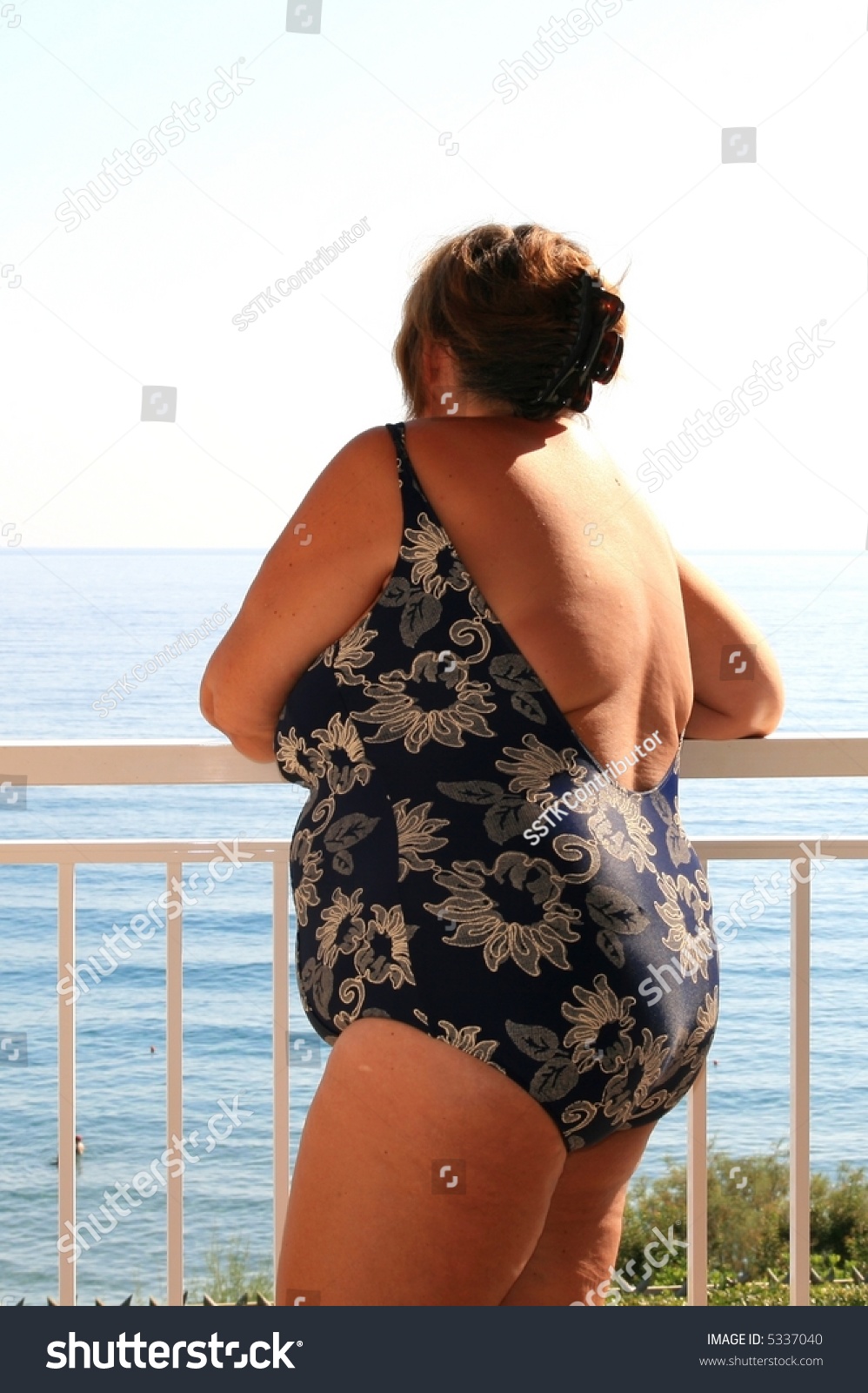 Obese Woman Bathing Suit Stock Photo 5337040 Shutterstock