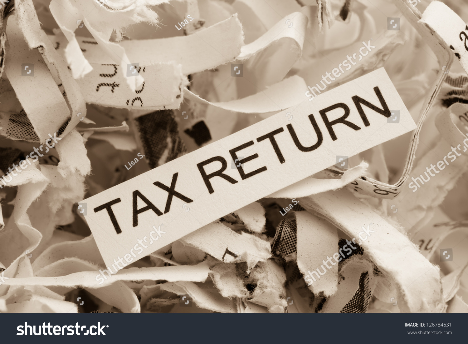Paper Heading Tax Return Symbol Photo Stock Photo 126784631 Shutterstock