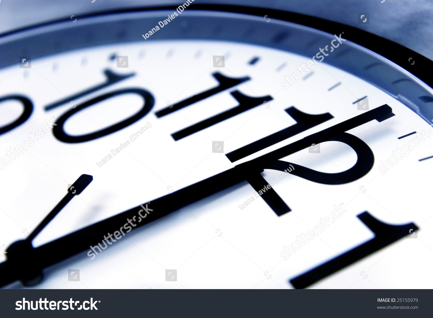 Office Clock About To Show 12'O Clock Good Metaphor For Running Out