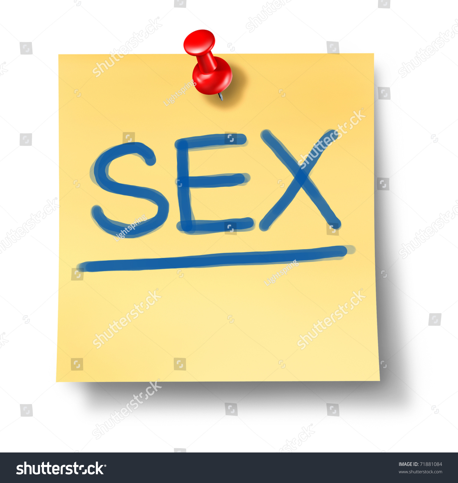 Office Note With The Word Sex Representing Sexuality For